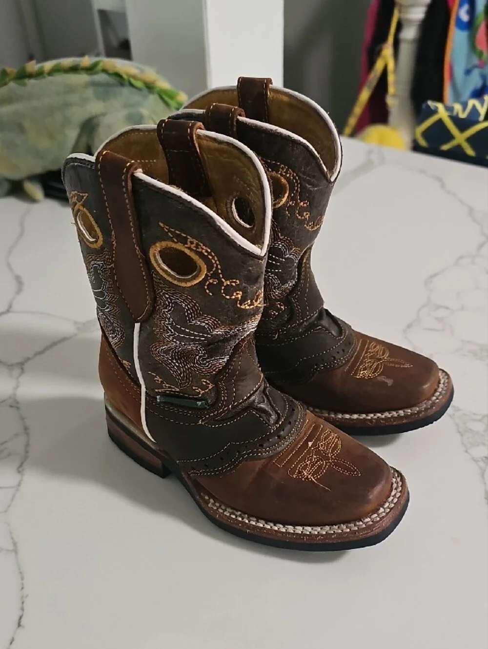 Classic Kids Brown Western Pull-On Boots